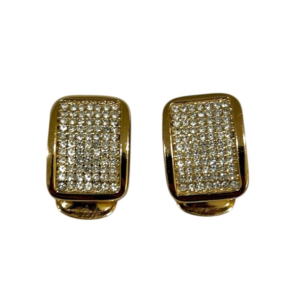 Dior Crystal Square Earrings -Preloved - Picture 1 of 5